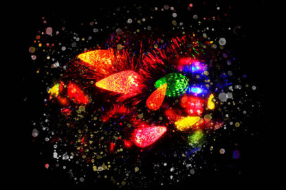 Lumières de Noël sur fond noir - Sélection d'images stock de qualité à prix budget.