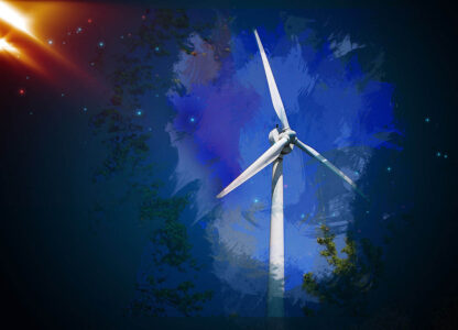 Montage éolienne avec espace texte - Sélection d'images stock de qualité à prix budget.
