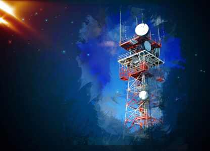 Montage tour de communication avec espace texte - Sélection d'images stock de qualité à prix budget.