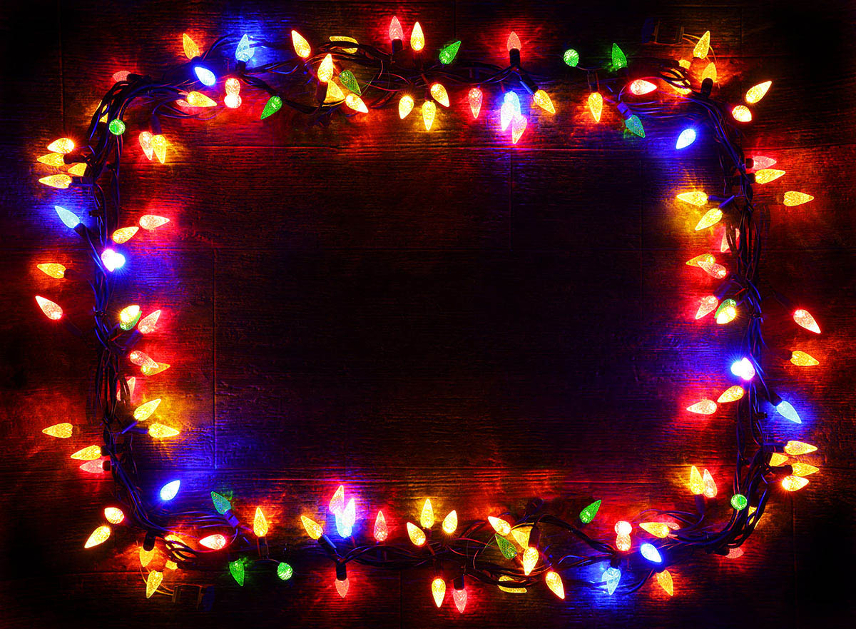 Cadre de lumières de Noël