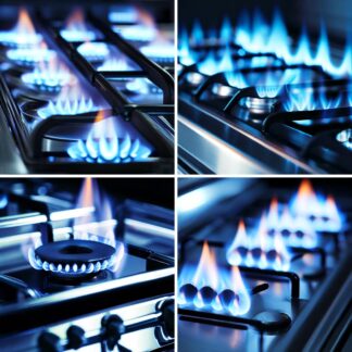 Images IA de brûleurs de cuisinière au propane