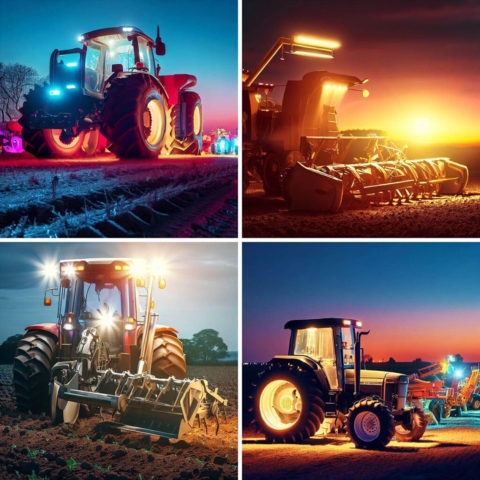 Images IA de tracteur et équipements de ferme
