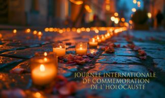 Journée internationale de commémoration de l'Holocauste - avec chandelles